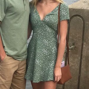 Green flower dress